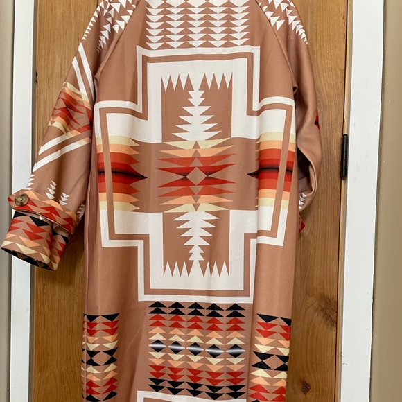 Long Navajo Indian Design Coat NWT - Picture 3 of 5